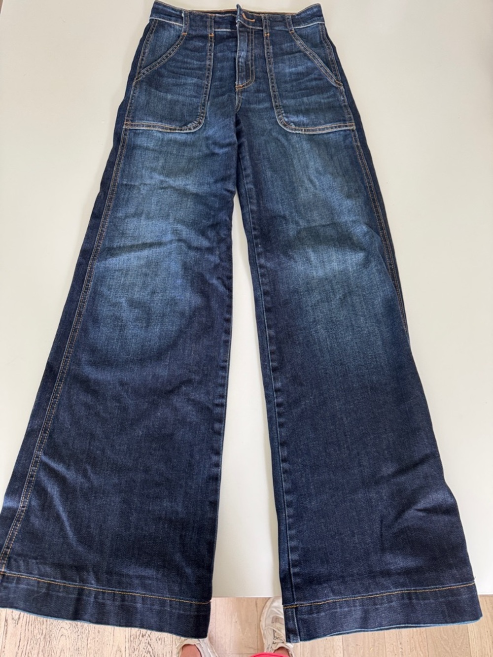 Ramy Brook Dark Blue Wide-Leg Jeans